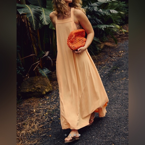 Free People Dress in Icy Apricot - Picture 1 of 3